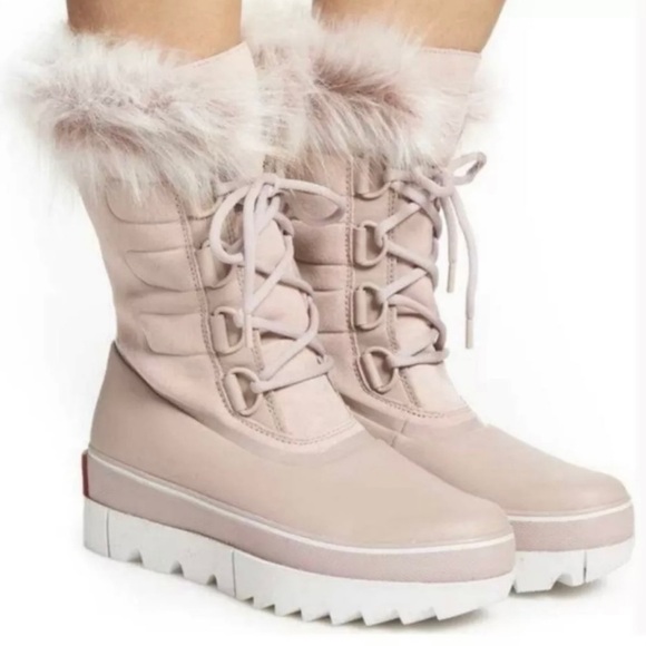 Sorel snow Boot Joan Of Arctic Next Faux Fur Waterproof Mauve Pink - Picture 1 of 12